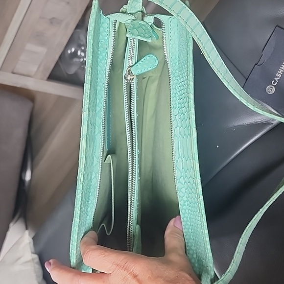 Cashhimi python handbag  Green. NEW - Picture 4 of 7